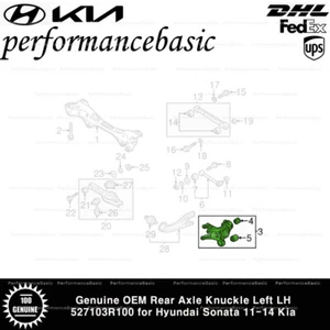 Genuine OEM Rear Axle Knuckle Left LH 527103R100 for Hyundai Sonata 11-14 Kia  - Picture 1 of 4