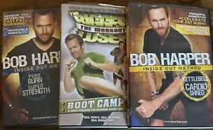 Bob Harper Exercise DVD’s(3) Inside Out Method Pure Burn, Kettlebell & Boot Camp - Picture 1 of 7