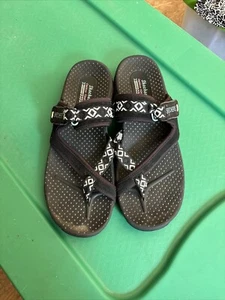 Skechers Reggae Mad Swag Sandal W Sz 10 Blk 40798 - Picture 1 of 6