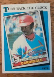 Lou Brock St. Louis Cardinals 1989 Topps #662 TURN BACK THE CLOCK Ten Years Ago - Picture 1 of 2