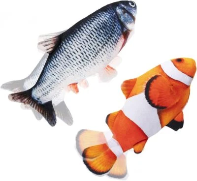 Cat Toys Automatic Flopping Fish with Catnip, 2 Pack Interactive Cat To - Image 1 of 4