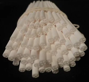 6.875" LONG HIGH PURITY FOUR  BORE ALUMINA CERAMIC THERMOCOUPLE TUBE  No.: 153 - Picture 1 of 7