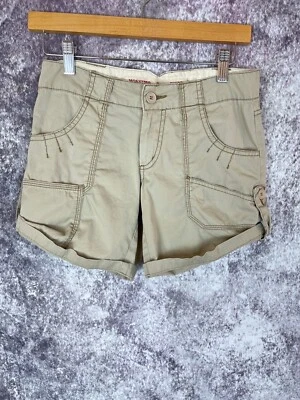 Pantalones Cortos Mossimo Para Mujer Junior 1 Tiro Más Bajo Caqui Carga Puños Informales Y2K Escuela Foto 1 de 4