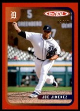 Joe Jimenez 2020 Topps Total Red #355 /10 Tigers 