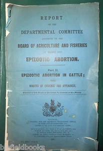 Report on Epizootic Abortion in Cattle - Edwardian Farming - 1910 Agriculture - Imagen 1 de 1