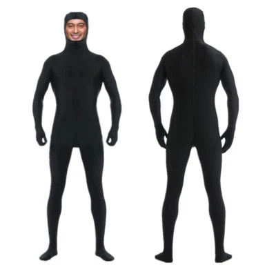 Full Body Zentai Suit Men's Women's Spandex Halloween Open Face Costume - Image 1 of 4