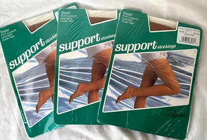 VTG 3PR..PRIMROSE..ROSETONE..THIGH HIGH..SUPPORT..STOCKINGS (11-11.5 LONG)..NIP - Picture 1 of 3
