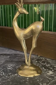Mid Century Brass Deer! Beautiful Original Patina! - Picture 1 of 2