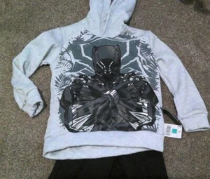 New 2 piece Boys Wakanda sweatshirt sweatpants outfit 4, 5/6-5-6 - Picture 1 of 2