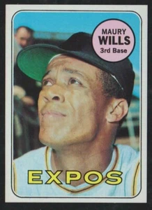 1969 TOPPS BASEBALL #45 MAURY WILLS NMMT SHARP BLAZER - FREE SHIPPING - Picture 1 of 2