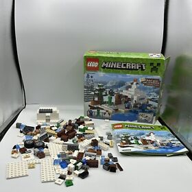 Incomplete Lego Minecraft 21120 The Snow Hideout W Manual Box Clean