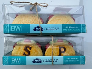 Taco Tuesday Salt & Pepper Shakers Boston Warehouse BNIB Lot of 2 NEW! - Picture 1 of 1