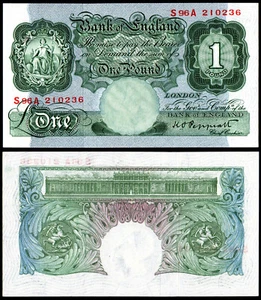 ENGLAND 1 PFUND PEPPIATT (B260) ERSTES PRÄFIX S--A GEF - Bild 1 von 1