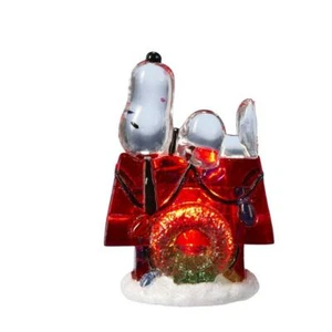 Peanuts - Snoopy on Doghouse Battery Operated LED Table Piece by Kurt Adler Inc - Bild 1 von 1