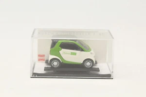 HO 1:87 Busch 48903 Smart Car Mobistar Courier Vehicle Green White - Picture 1 of 7