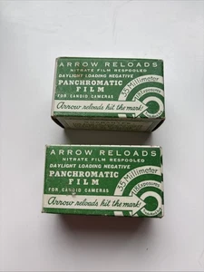 Vintage Rare Arrow Reloads Film UNEXPOSED PANCHROMATIC RARE Boxed 35mm 18 Expo - Picture 1 of 5
