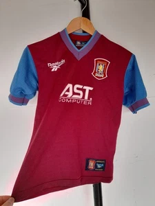 Aston Villa original 1997/98 Claret/Blue HOME shirt AST Computer Reebok 30"/32" - Picture 1 of 3