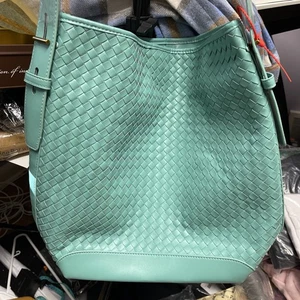 Gewebte Tragetasche für Damen große Leder Bucket Bags Vegan Schulter Handtasche Bea... - Bild 1 von 7