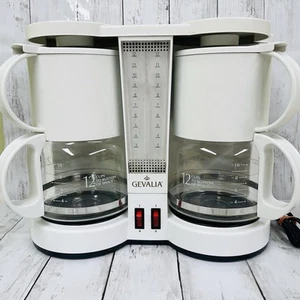 GEVALIA Dual Double Coffee Maker Model C-59A White Excellence Condition - Picture 1 of 15