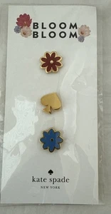 Kate Spade New York Bloom Bloom Flower 3/4 Inch Lapel Pins Pin Floral - Picture 1 of 8