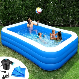 Aufblasbarer Pool für Erwachsene 10' x 6' - Produktbündel (Bodenplane und elektrische Pumpe inkl. - Bild 1 von 12