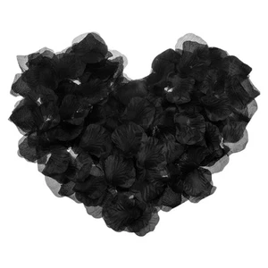 Silk Artificial Flower Petals, Black Faux Flowers 2 Inch x 2 Inch Pack of 2000 - Picture 1 of 5