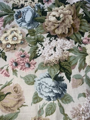 CUSTOM PINCH PLEAT DRAPES~MOYGASHEL DORCHESTER~UK~80”L 2 SETS FLORAL - Image 1 of 4