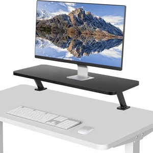 VIVO Black 26" Clamp-on Desk Shelf | Monitor Laptop Riser Desk Organizer - Picture 1 of 8