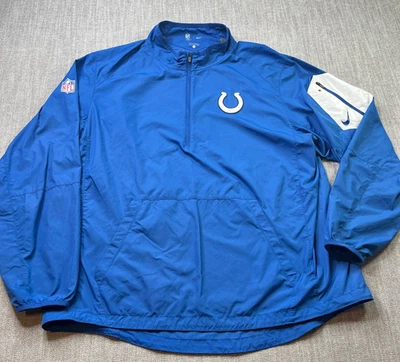 Nike Indianapolis Colts Pullover Jacket Mens XL NFL On Field Apparel Windbeaker - Image 1 of 4