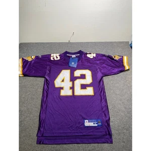 NEW Reebok Minnesota Vikings Sharper 42 NFL Football Jersey Purple Yellow Mens S - Picture 1 of 7