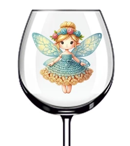 12x Colourful Crochet Fairy Mermaid Vinyl Sticker Decal Tumbler Wine Glass Car - Picture 1 of 3