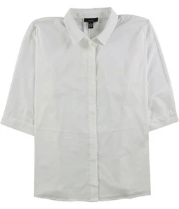 Alfani Womens Dolman-Sleeve Button Up Shirt, brightwhite, 10 - Picture 1 of 1