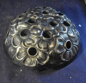 Perrydell flower frog arranger silverplate 6" diameter P3 - Picture 1 of 5