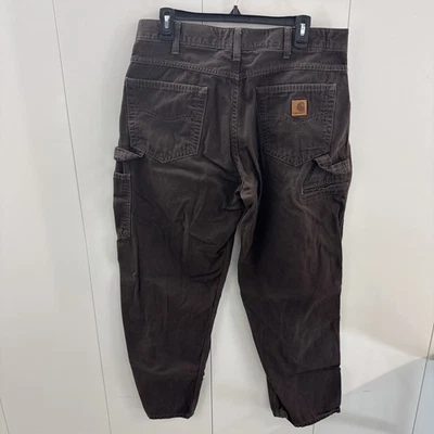 Brown Carhartt Men’s Rugged Flex Canvas Original Fit Work Pants 36/30 B159-DKB - Image 1 of 4