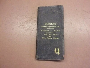 1926 QUIGLEY FURNACE SPECIALISTS Date Book w/Furnace Facts 1926 Same as 2021!!! - Picture 1 of 12