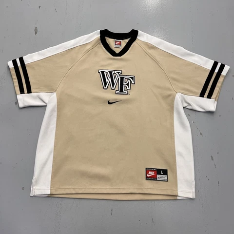 Vintage 90s Nike Wake Forest Demon Deacons Basketball Warm Up Jersey Mens Size L Cover