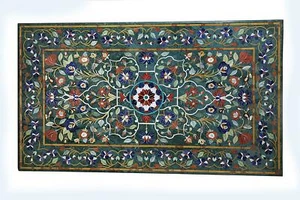 6'x3' green Marble table Top coffee center inlay malachite decor antique g4 - Picture 1 of 4