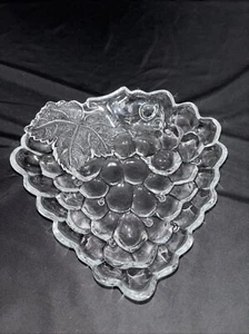 Decorative Grape Vine Shaped Clear Glass Candy Bowl - Picture 1 of 24