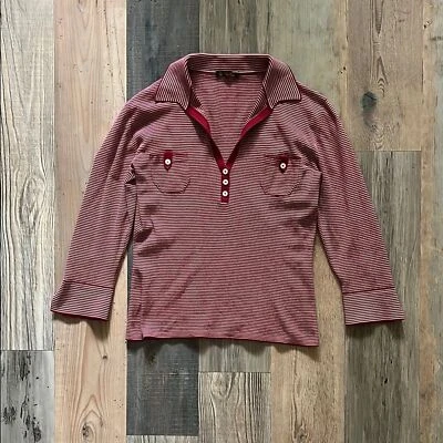 Camisa polo listrada gola V Loro Piana tamanho: 40 - Imagem 1 de 4