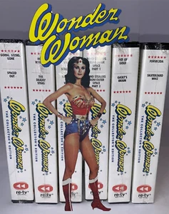 Wonder Woman, Linda Carter Collectors Edition VHS SEALED, First Release Lot of 6 - Picture 1 of 12