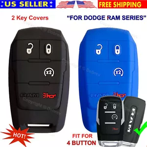4B Silicone Cover Remote Fob Case Skin Holder fit Dodge Ram 2019-2023 Smart Key - Picture 1 of 5