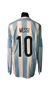 Adidas Argentinien Fußballtrikot Langarm Adizero 2015 Neu Heim Messi 10 - Bild 1 von 3