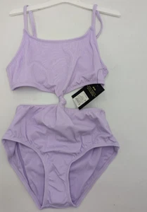 Case of 12 Girls' Ribbed One Piece Swimsuit - art class Purple M Plus - Picture 1 of 2