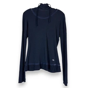 Alo Yoga Blue Pullover Hoodie Sweatshirt Medium Pullover Crossover Back - Picture 1 of 8