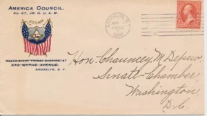 America Council no. 67 JR O.U.A.M. United Accepted Mechanics Brooklyn NY 1902 - Picture 1 of 1