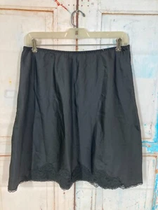 VTG Maidenform Something Special Half Slip Black Womens Size L - Picture 1 of 19