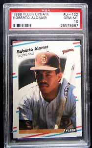 1988 Fleer Update Rookie ** ROBERTO ALOMAR ** RC Toronto PSA 10 HOF SP 88 Fleer - Picture 1 of 3