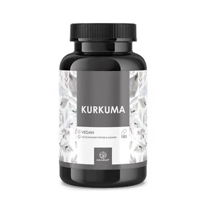 Kurkuma Kapseln – 4320 mg, Ingwer, Pfeffer, vegan, 180 Kapseln NATURALKRAFT®️ - Bild 1 von 4