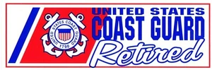 Coast Guard Retired Bumper Sticker - Picture 1 of 1