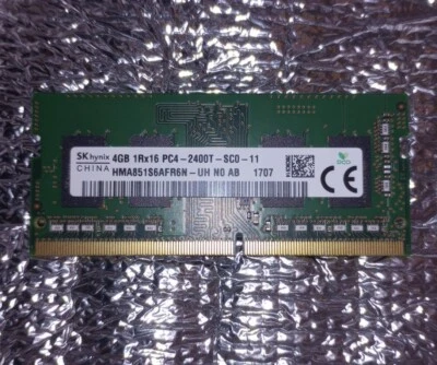 Hynix HMA851S6AFR6N-UH 4GB DDR4 2400 MHz PC4-2400T 260 Pin SODIMM Memory - Image 1 of 2
